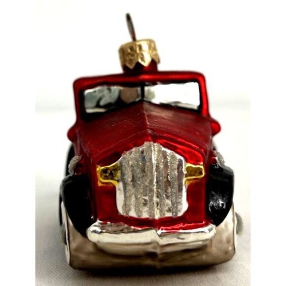Christopher Radko Christmas Ornament 1998 Red Holiday Tour Car Glass 4" - Picture 4 of 9